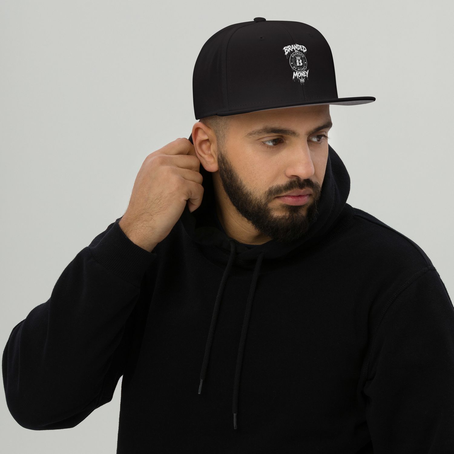 BRANDED BY MONEY SNAPBACK HAT BY OAKLAND MIKE