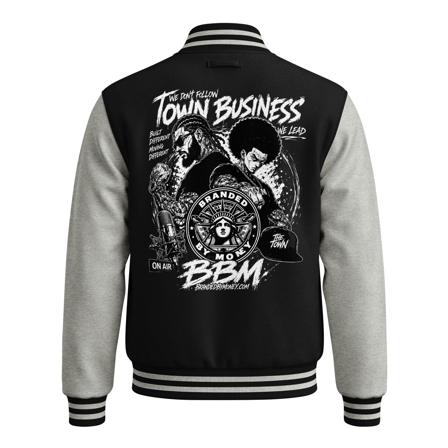 BRANDED BY MONEY LETTERMAN JACKET BY OAKLAND MIKE