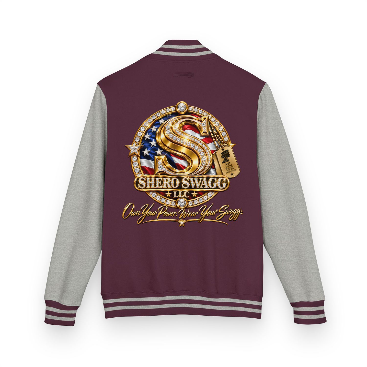 Heavyweight letterman jacket