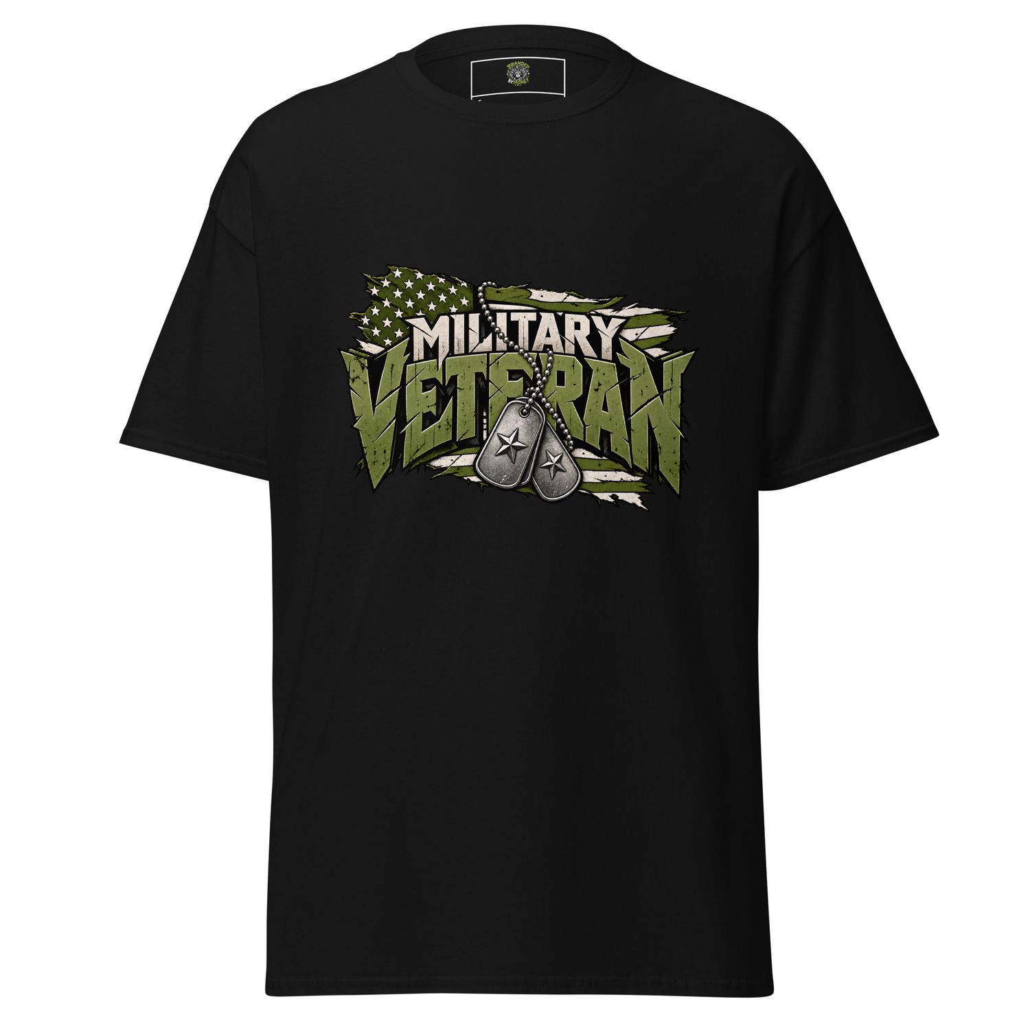 Military Veteran Graphic T-Shirt – Olive &amp; Ivory | Branded By Money
