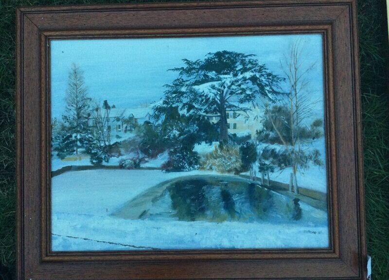 St. Ippolyts  Pond, Snow Scene, Herts