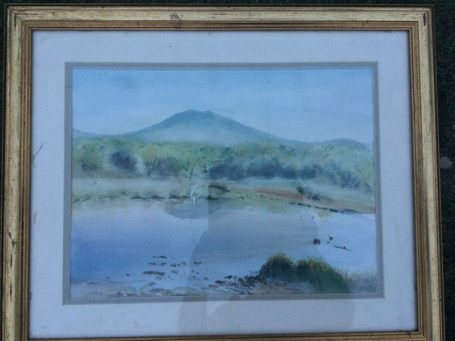 Pastoral River Scene, Landscape Lake In South Africa