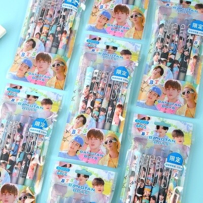 Idol Group BTS Bagged Metal Hook Press Pen 3set $10.00