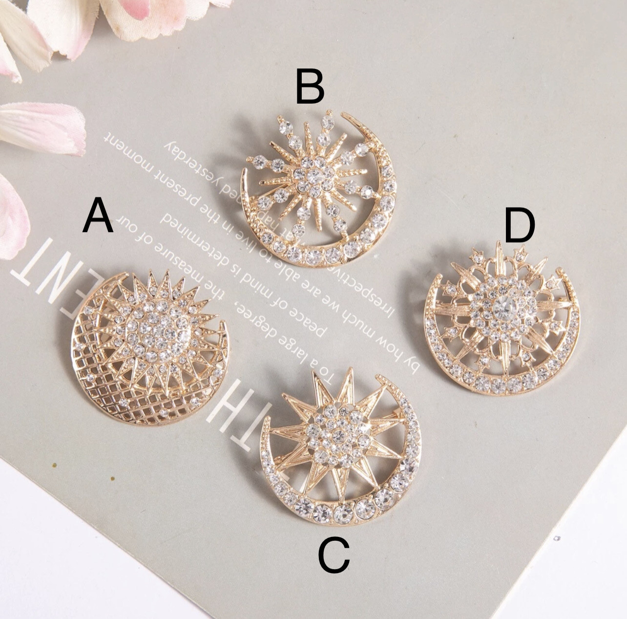 ￼Delicate and elegant brooch / fashion rhinestone brooch pins / Muslim holiday shoulder brooch / brooch gift 6pcs $10.00