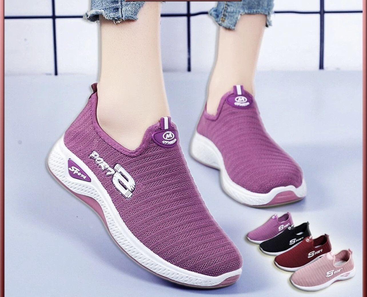 ￼Ready Stock MICOLE S178 Women&#39;s Casual Sneakers Outdoor Sports Shoes Travel Kasut Wanita Perempuan Girl Sneaker Women