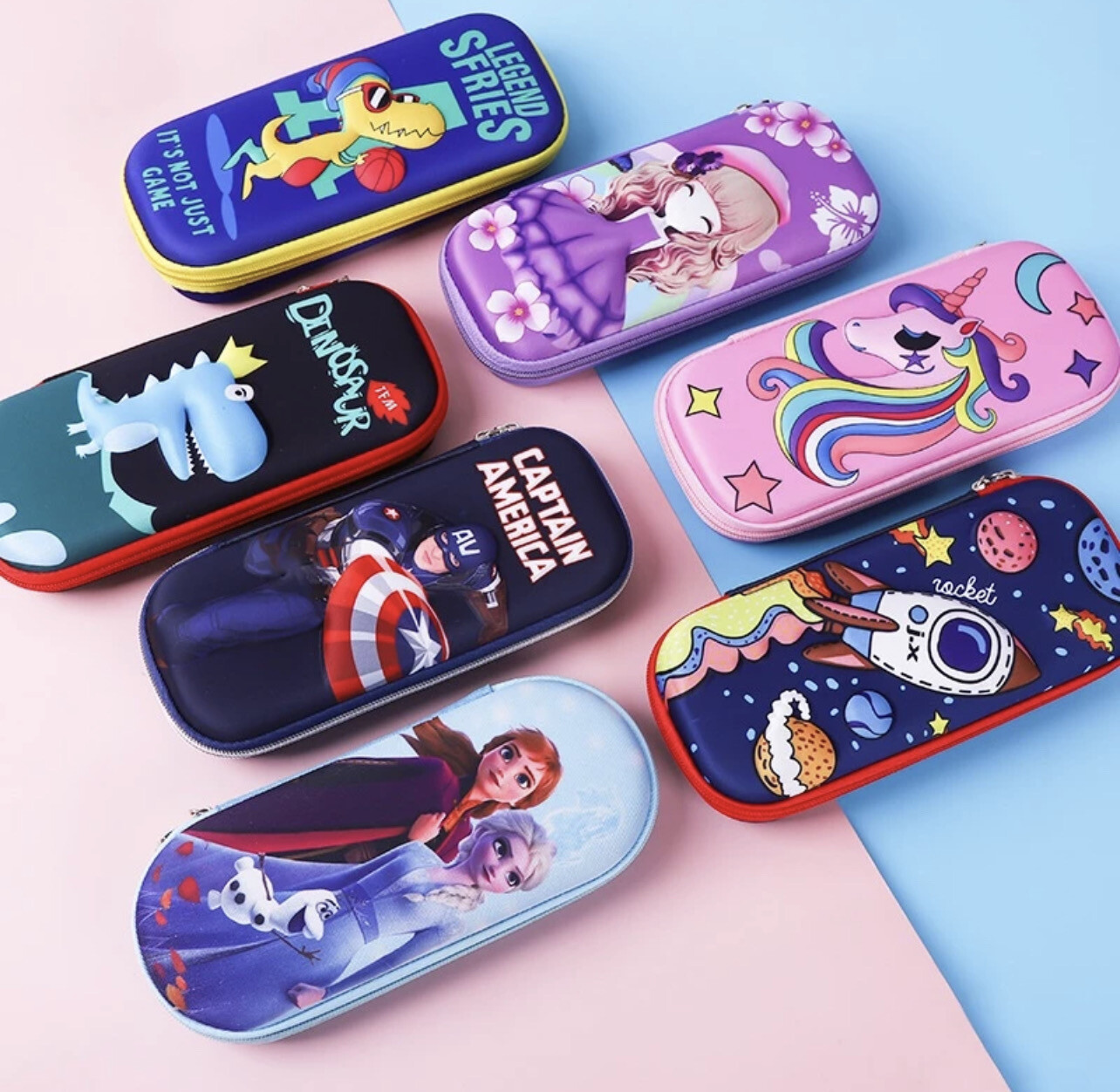 ‍‍‍MEKIDS‍‍‍ [3D Cartoon Pencil Case] EVA Waterproof Primary School Kids Pencil Box Stationery Box Organizer 2pcs $10.00