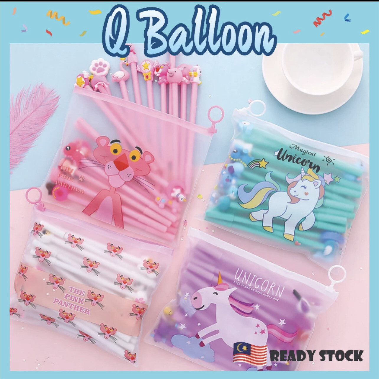 ￼(STA12) 20pcs Cute Cartoon Pen Set Pencil Bag Student Stationery Gift Set 2set $10.00