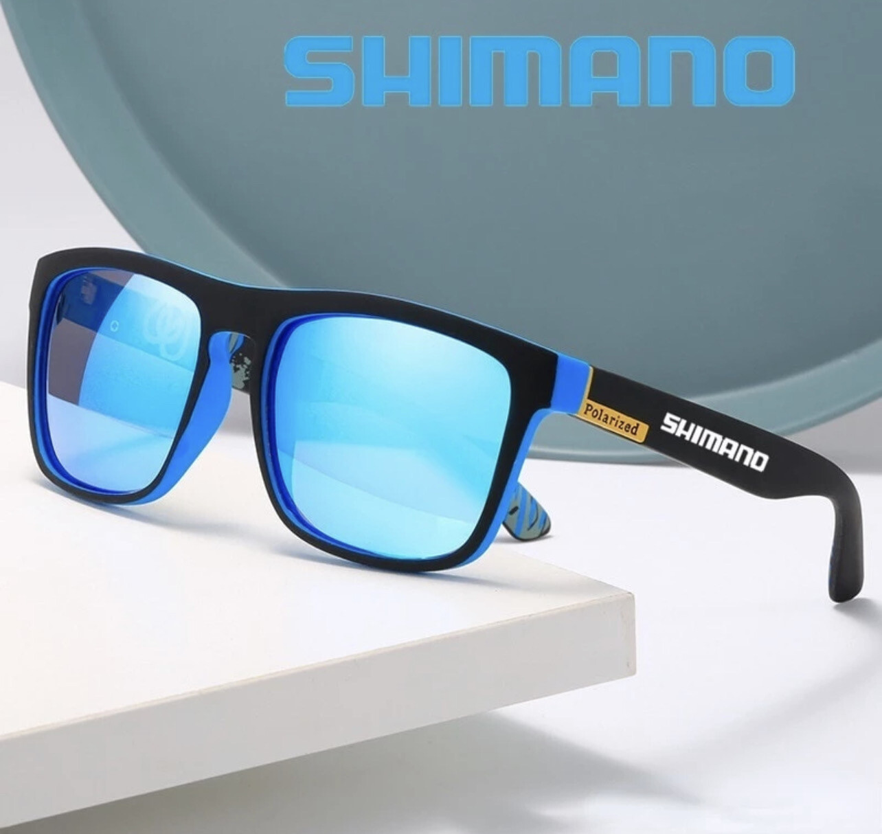 Shimano Polarized Sunglasses Men&#39;s Driving Camping Hiking Fishing Classic Sun Glasses Outdoor Sports UV400 Cycling Eyewear Bike + box 2pcs $10.00