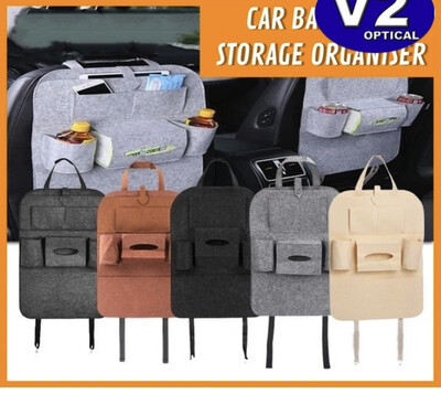 ￼Car Seat Back Organizer Multi Pocket Storage Bag Organizer Car Back Seat Stowing Tidying Organizer Holder Accessory 2pcs $10.00