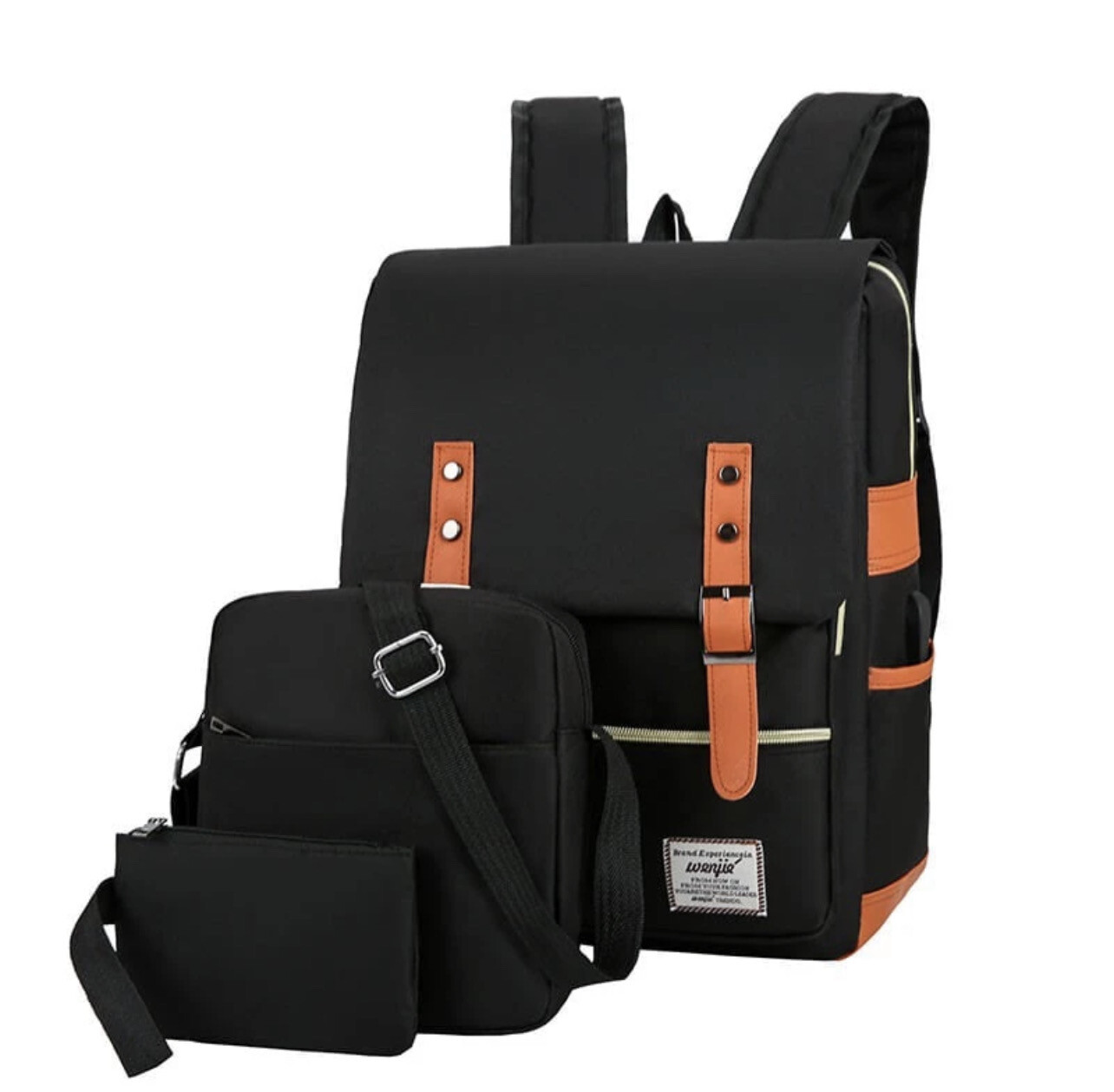 ￼CC CONCEPT 3 in 1 Korea Backpack Laptop Bag USB Travel Bag Shoulder Bag Unisex Men Women School Bag Beg Galas Sekolah