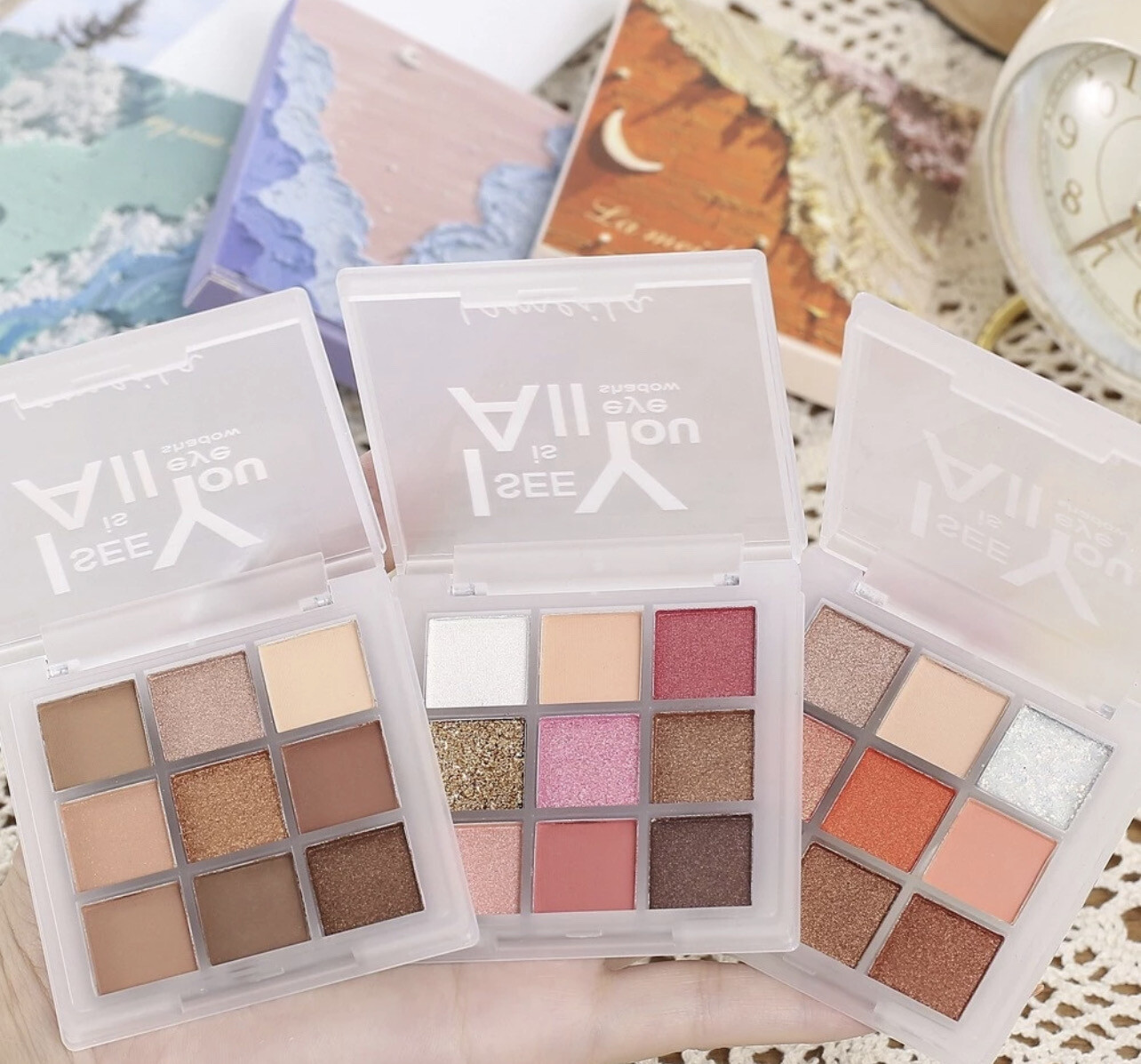 ￼Charming Eyeshadow 9 Color Palette Make up Palette Matte Shimmer Pigmented Eye Shadow 2pcs $10.00