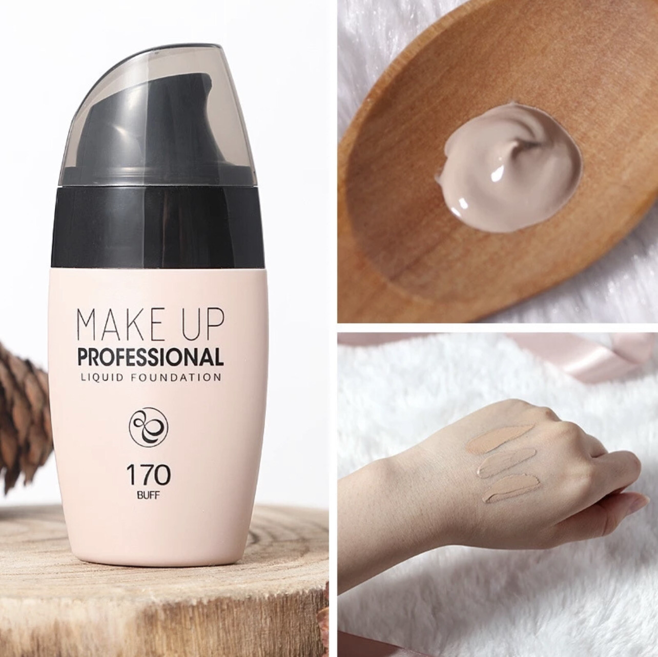￼High Coverage Liquid Foundation Waterproof Concealer Professional Oil Control Cover Base Concealer Makeup Cosmetics 2pcs $10.00
