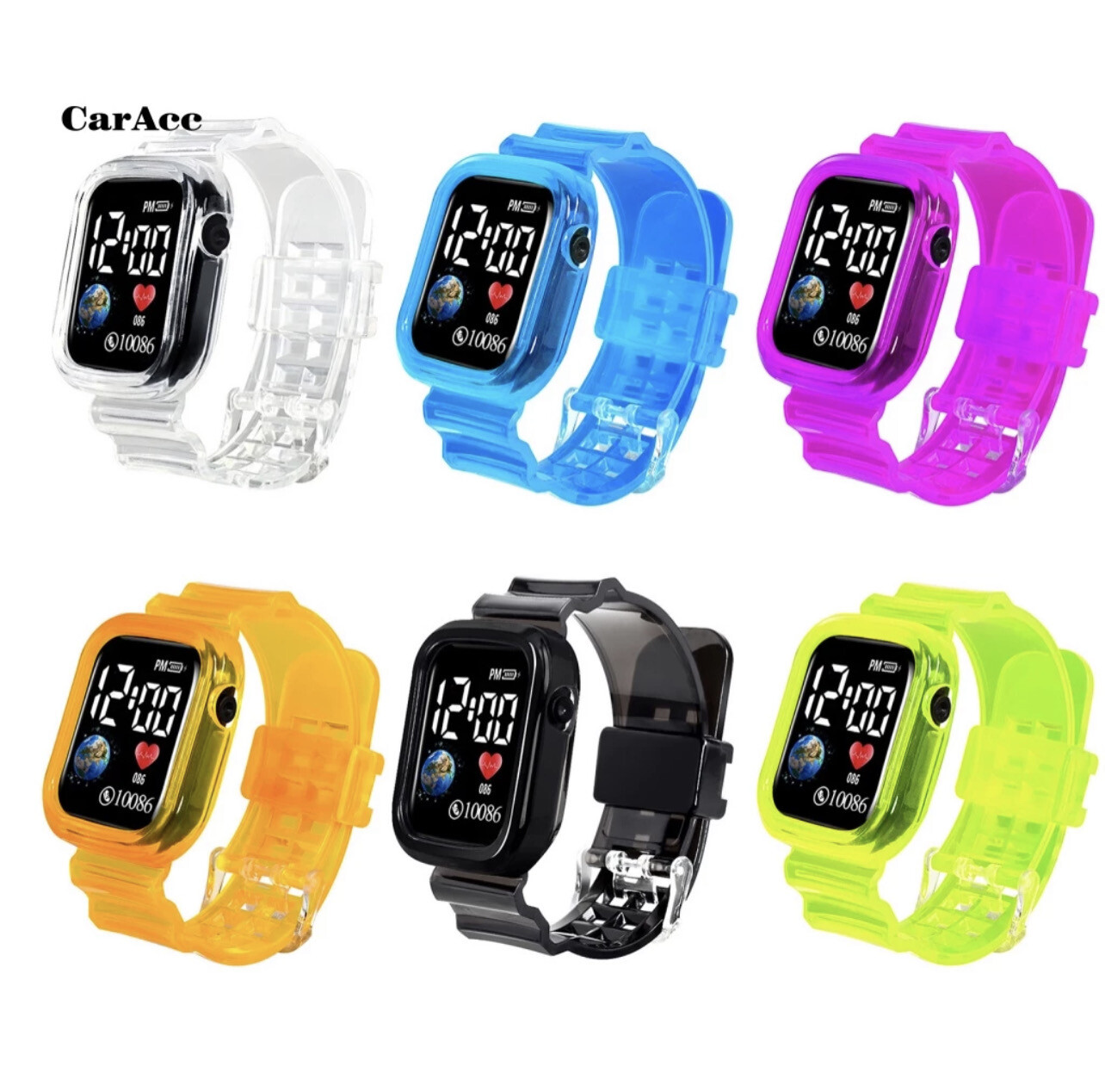 ￼&lt;CarAcc&gt; Digital Watch for Men and Women Stylish and Practical Digital Timepiece Stylish Waterproof Led Sports Watch for Boys and Girls Accurate Timekeeping less 3pcs $10.00