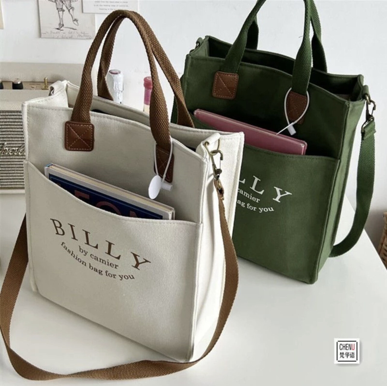Japanese original design commuter canvas bag literature and art college students&#39; handbag, computer bag, one-shoulder shoulder satchel