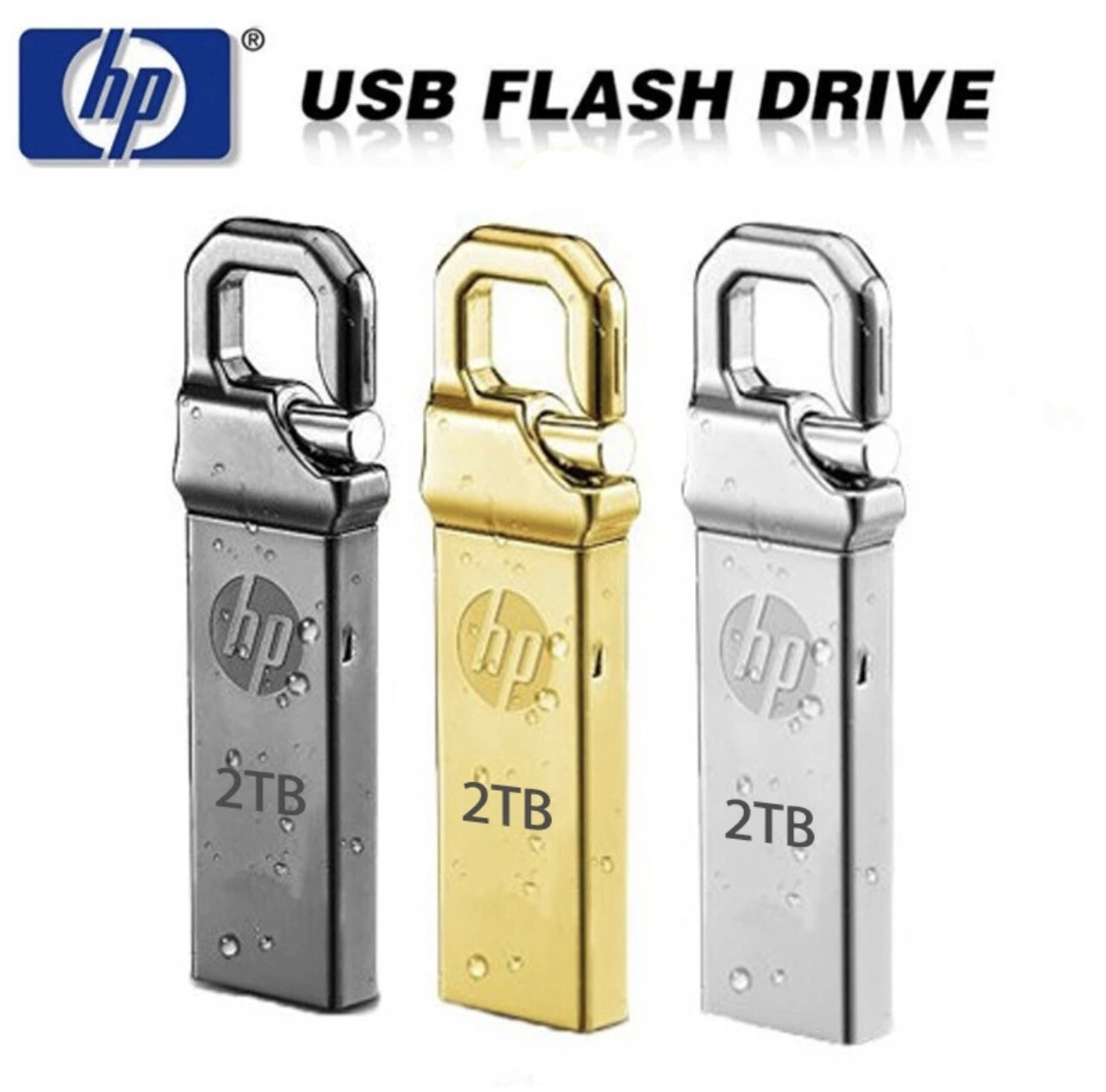 ￼In Stock HP 2TB Flash Drive Metal Waterproof High speed U Disk Flash Drive Microriver USB 2.0 64GB 32GB Memory Stick Storage Laptop Pen U Disk Silicone Shape Data Flash Drives