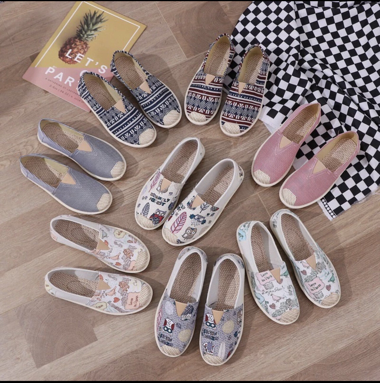 Loafer Shoes Women Casual Flat Shoes Women Kasut Wanita Kasut Sarung Wanita Murah Toe Flat Shoes Kasut Perempuan