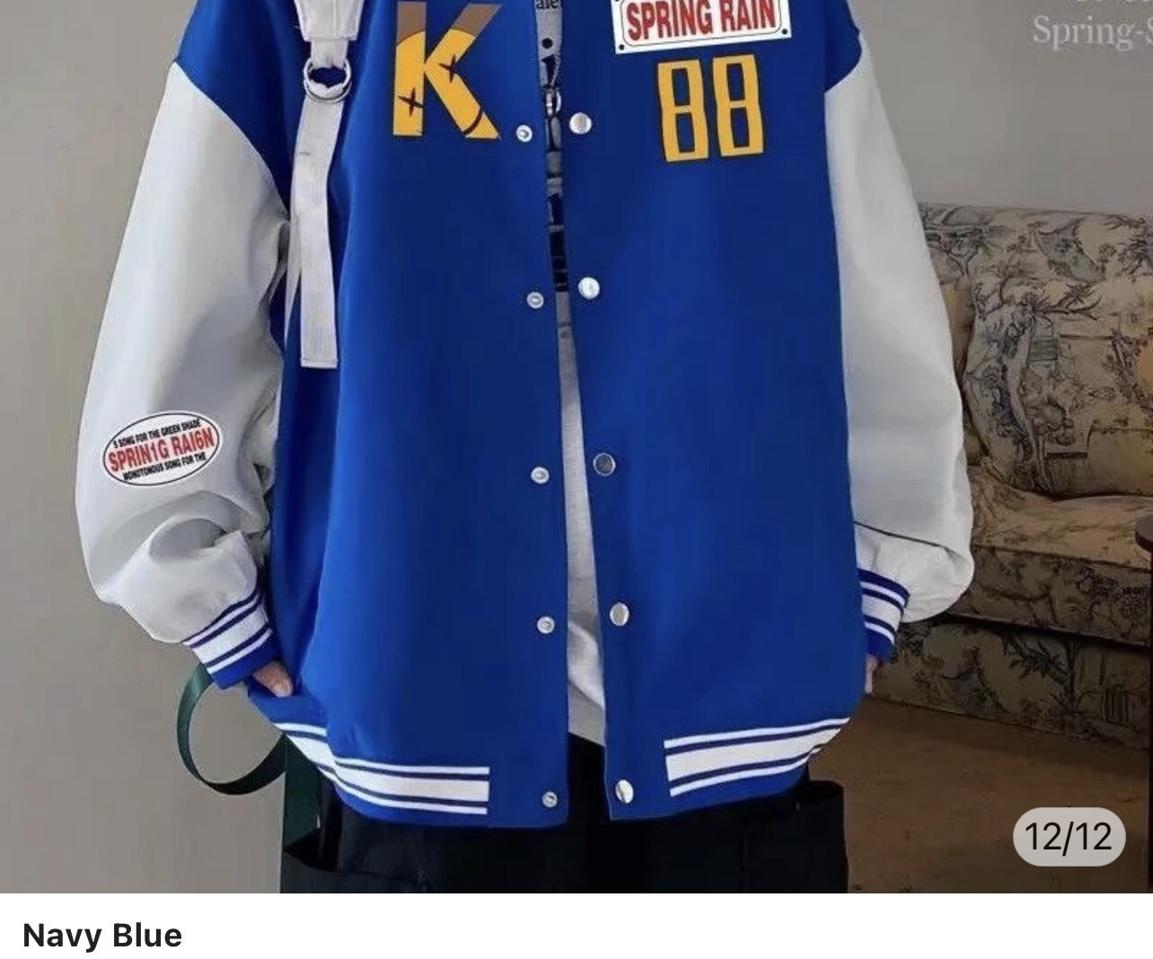 ￼Winter Korean Jeket Jaket Man Casual Loose Bomber Basketball Varsity Baseball Jacket Men Lelaki