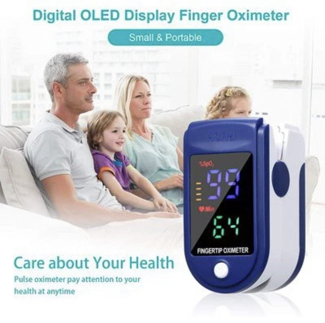 【big sale】No.1 Brand🔥Fingertip Pulse Oximeter Accurate&amp;Fast Spo2 Reading Oxygen Meter Monitor with 1to1 exchange 10 Years Warranty 2pcs $10.00
