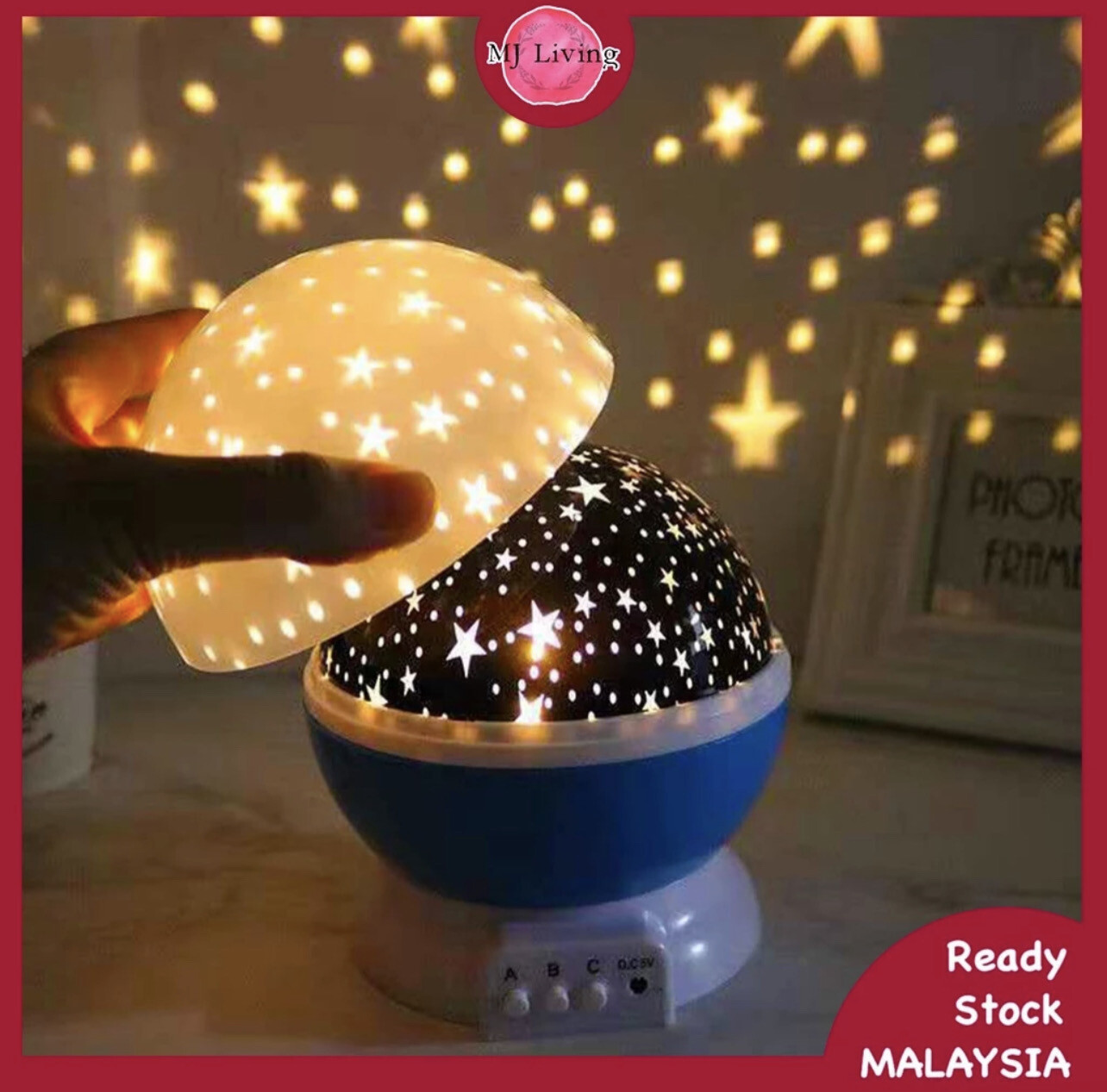 ￼Galaxy Starry LED Light Projector Star Moon Night Lamp Bedroom Lightiing Lampu Malam Hiasan Bilik Tidur 星空氛围夜灯 2pcs $10.00