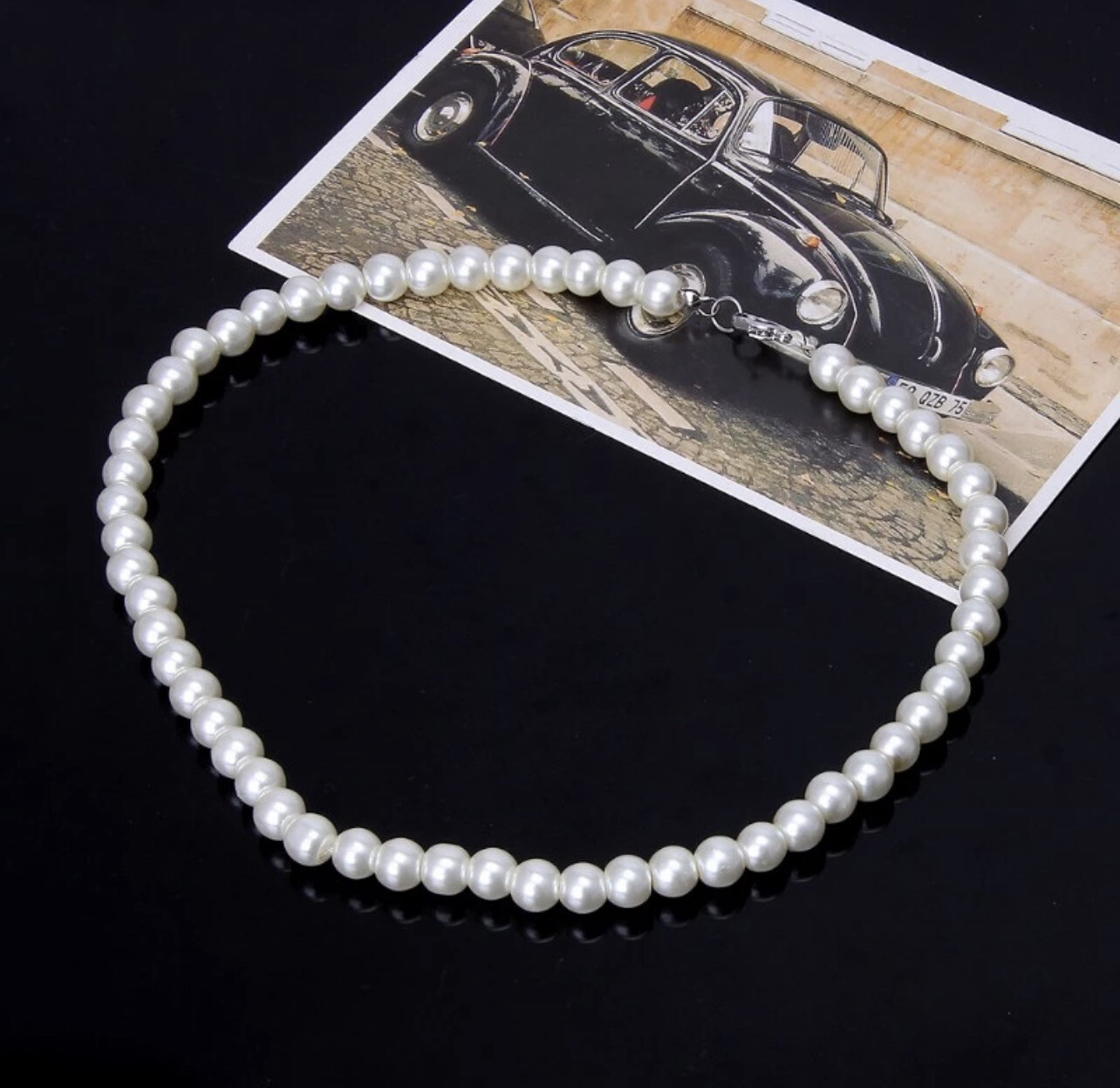 ￼ARIN❥Elegant White Glass Imitation Freshwater Pearl Necklaces Women Jewerly 5pcs $10.00