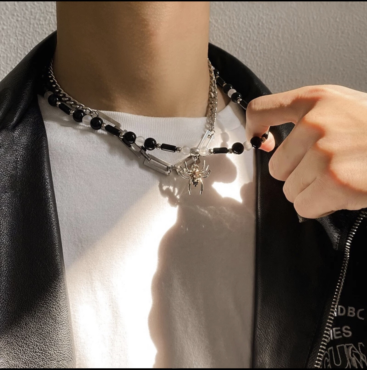 ￼Hip-hop spider pendant necklace men and women personality simple and versatile fashion clavicle accessories 2pcs $10.00