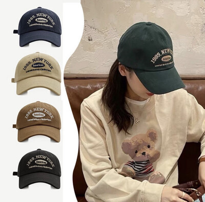 Korean Version Big Letter 1989 Hat Female All-Match Dome Couple Cap Men Women Adjustable Casual Baseball C22 2pcs $10.00