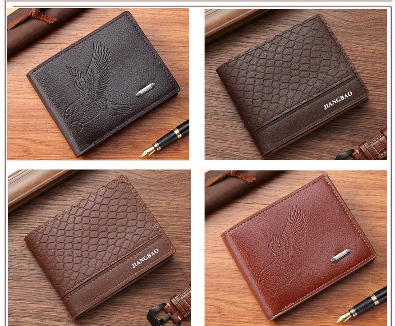 ￼12P5 Al Sahhia Eagle Men Man Short Multi-slot Zip Purse Wallet Dompet Lelaki Card Purse 4pcs $10.00