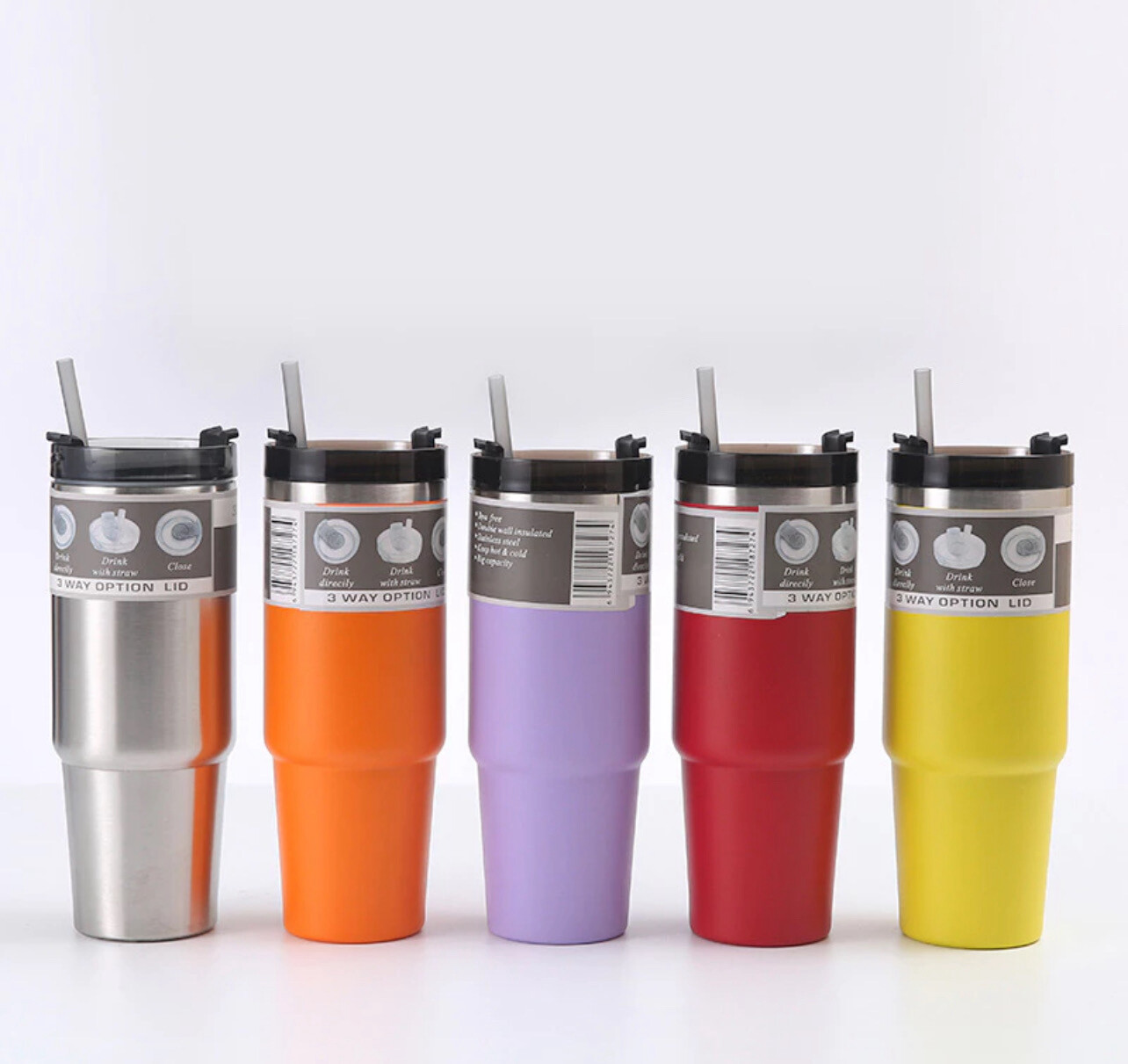 12 Colors Similar Tyeso Botol 30oz 890ML Thermos Cup Tumbler Straw Cup Water Tyeso Bottle Ice Cup 304 Stainless Steel