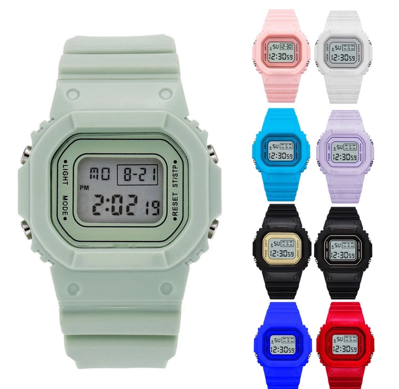 Fashion Men Women Watches Led Digital Sport Watch Lover&#39;s Gift Clock Children Kid&#39;s Wristwatch Female Clock 3pcs $10.00