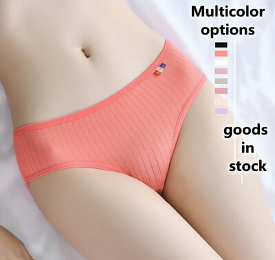 [Ready Stock] Women&#39;s Trousers Seamless Popular Pants Briefs Ladies Female Students Korean Version Solid Color Breathable Mid @ 6pcs $10.00