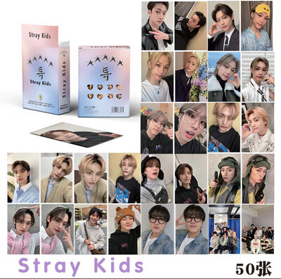 ￼NEW KPOP LASER Photocard 50pcs Lomo Card Bpink Enhypen Stray Kids NCT TXT EXO IVE Gidle Twice Toploader Card Sleeve 3set