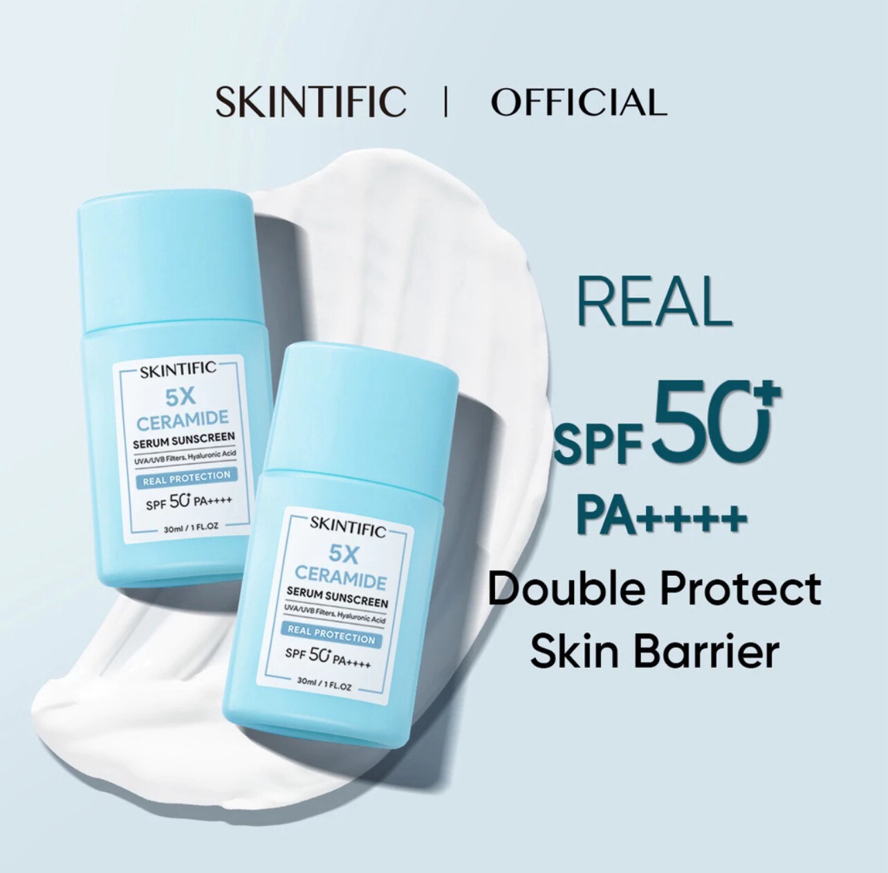 ￼SKINTIFIC Sunscreen 2pcs Set 5X Ceramide Serum Sunscreen Stick SPF50 PA++++ Skincare Sunblock 30ml 2pcs (promo)