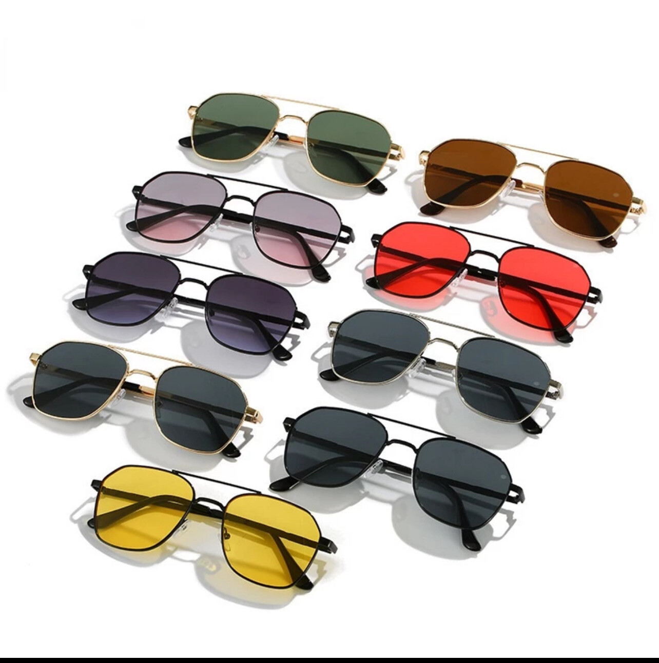 2022 Fashion Aesthetic Shades Sunglasses For Women/Men Eyeglasses Colour 2pcs