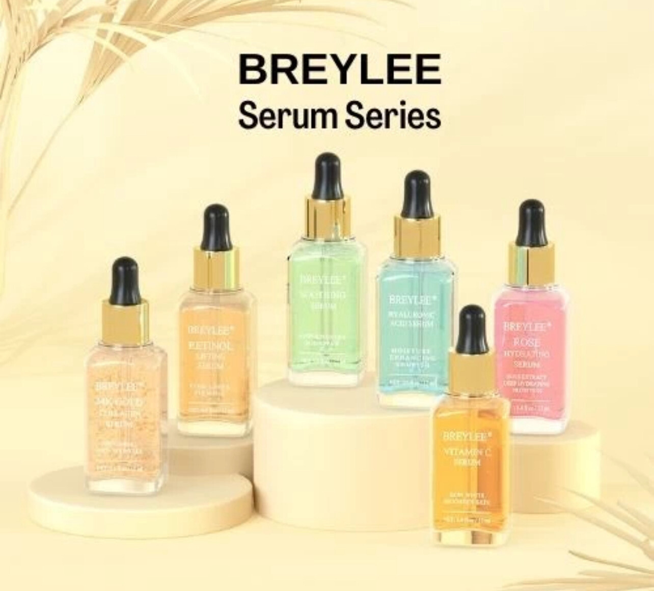 Breylee Vitamin C Soothing Hyaluronic Acid Hydrating Lifting Face Serum Essence 17ml  : 2 bottle