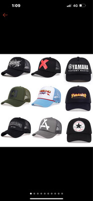 {Newest Fashion Various styles net cap } fashion Casual mesh cap men Breathable Baseball cap/YAMAHA/CHICAGO label printing trucker cap Outdoor sports summer hat for women 2pcs