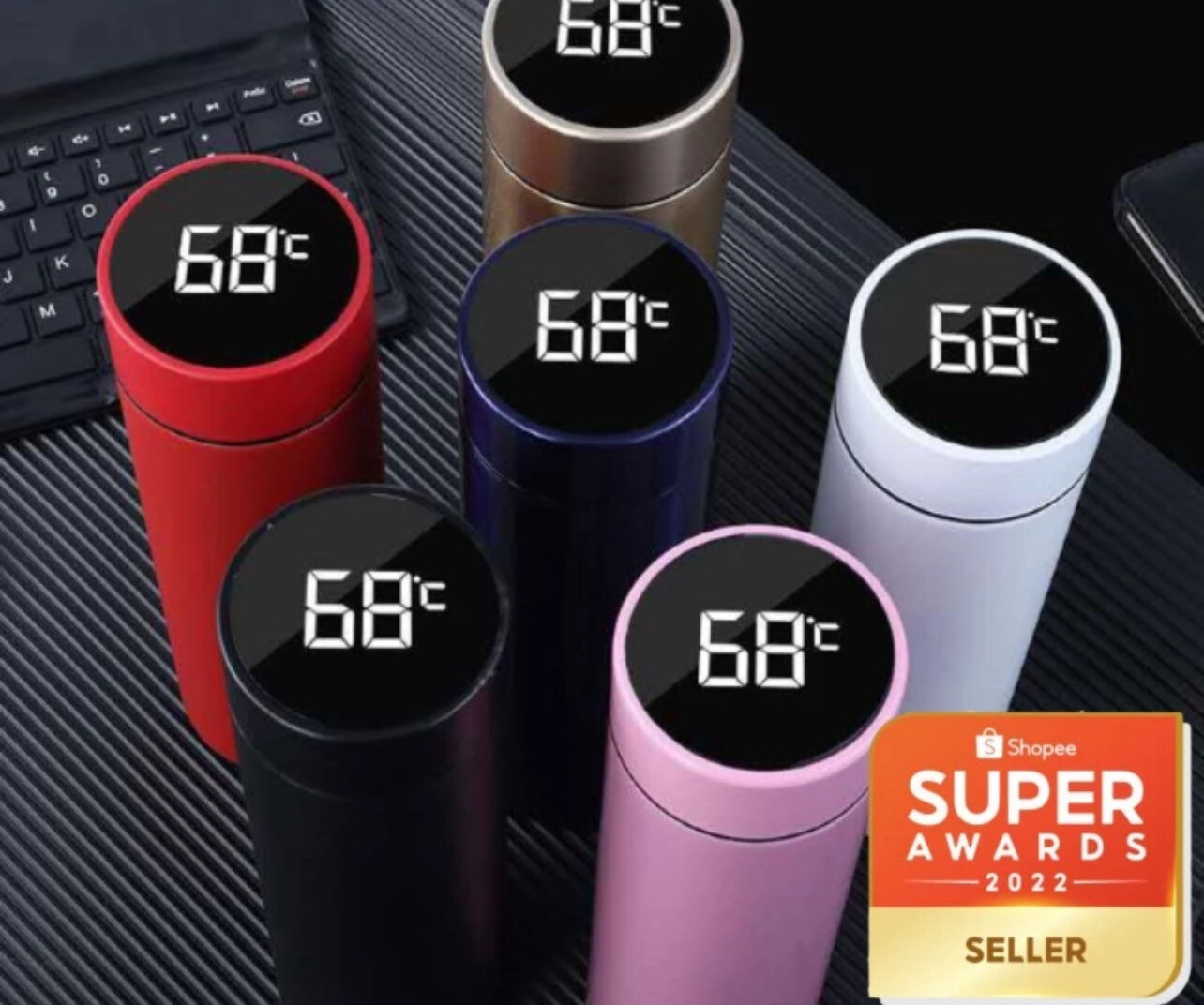 B.S.B READY STOCK Malaysia Seller 500 Fashion Smart Temperature Flask LED Display Vacuum Thermal Flask Insulation Bottle