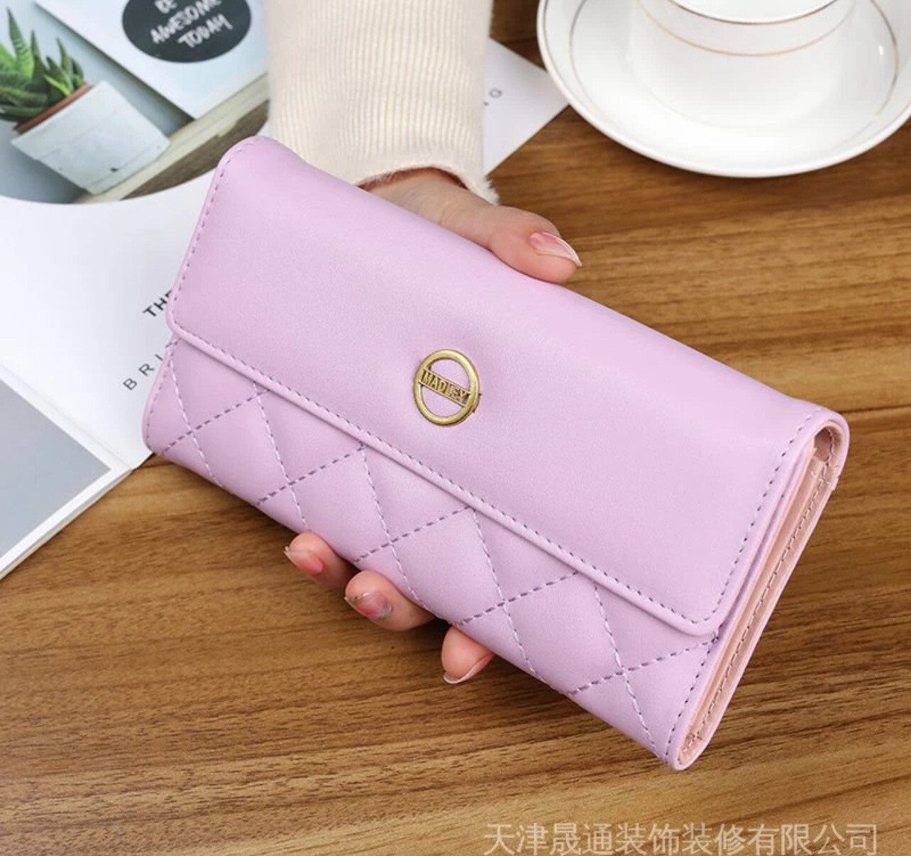 Fashion Long Wallets Women&#39;s Long Purse Large Capacity Multi-Card Clutch Bag