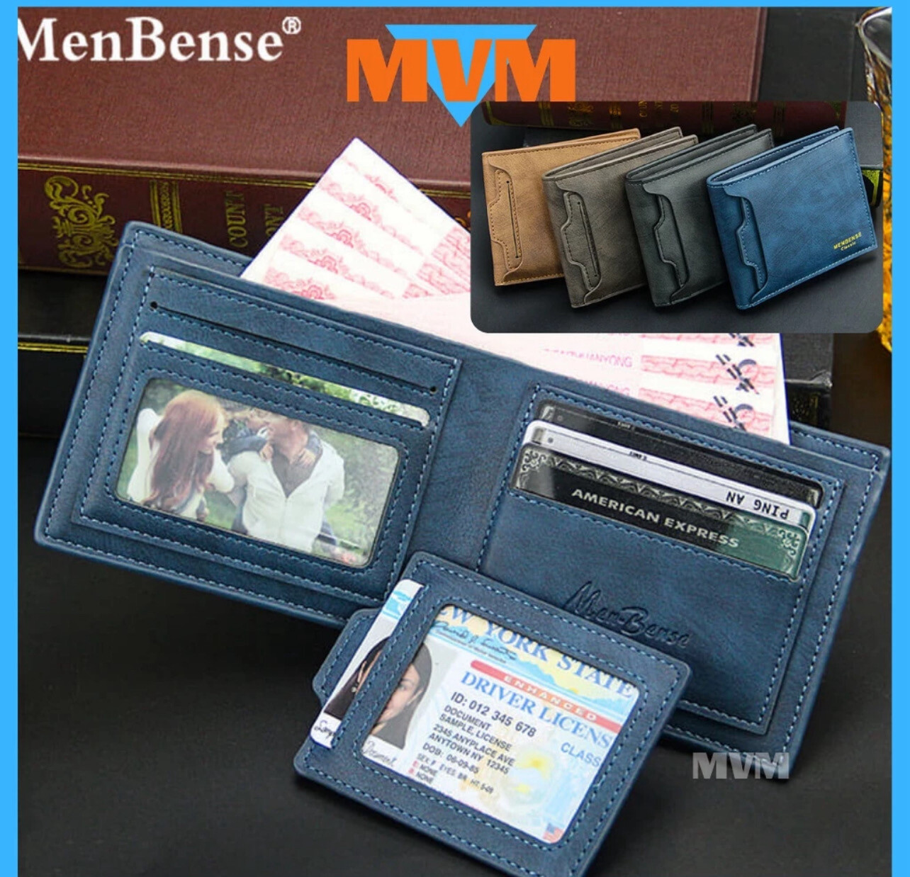 ￼With Video [Malaysia Stock] 🇲🇾Men&#39;s Leather Wallet Bi-Fold Dompet Lelaki Kulit