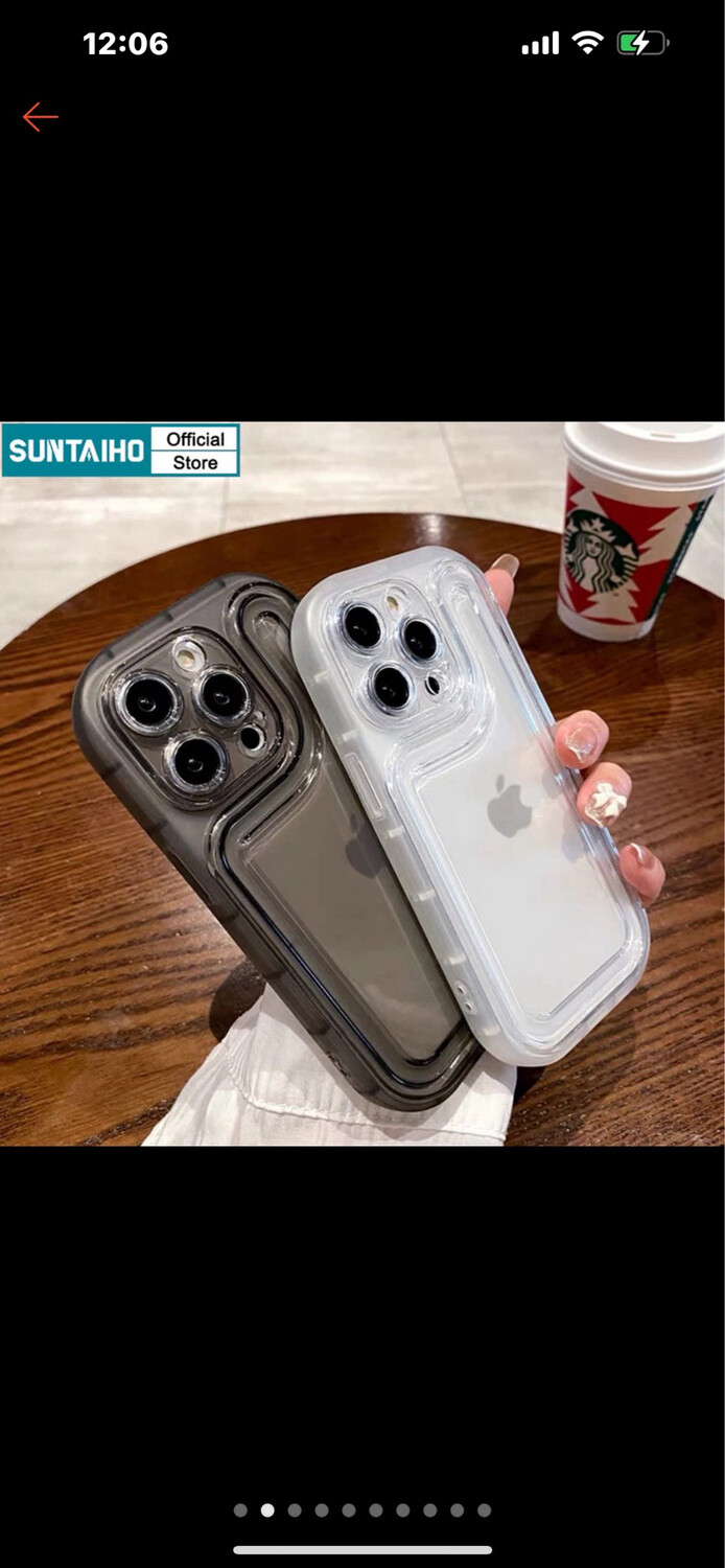 ￼Suntaiho Ins Cute Transparent Shockproof Iphone Case for IPhone 14 Pro Max 11 Pro Max Casing 13 12 11 Pro Max IPhone 6Plus 7Plus 8Plus XS Max Anti-shatter Soft TPU Cover(💋Mix Buy 3pcs)