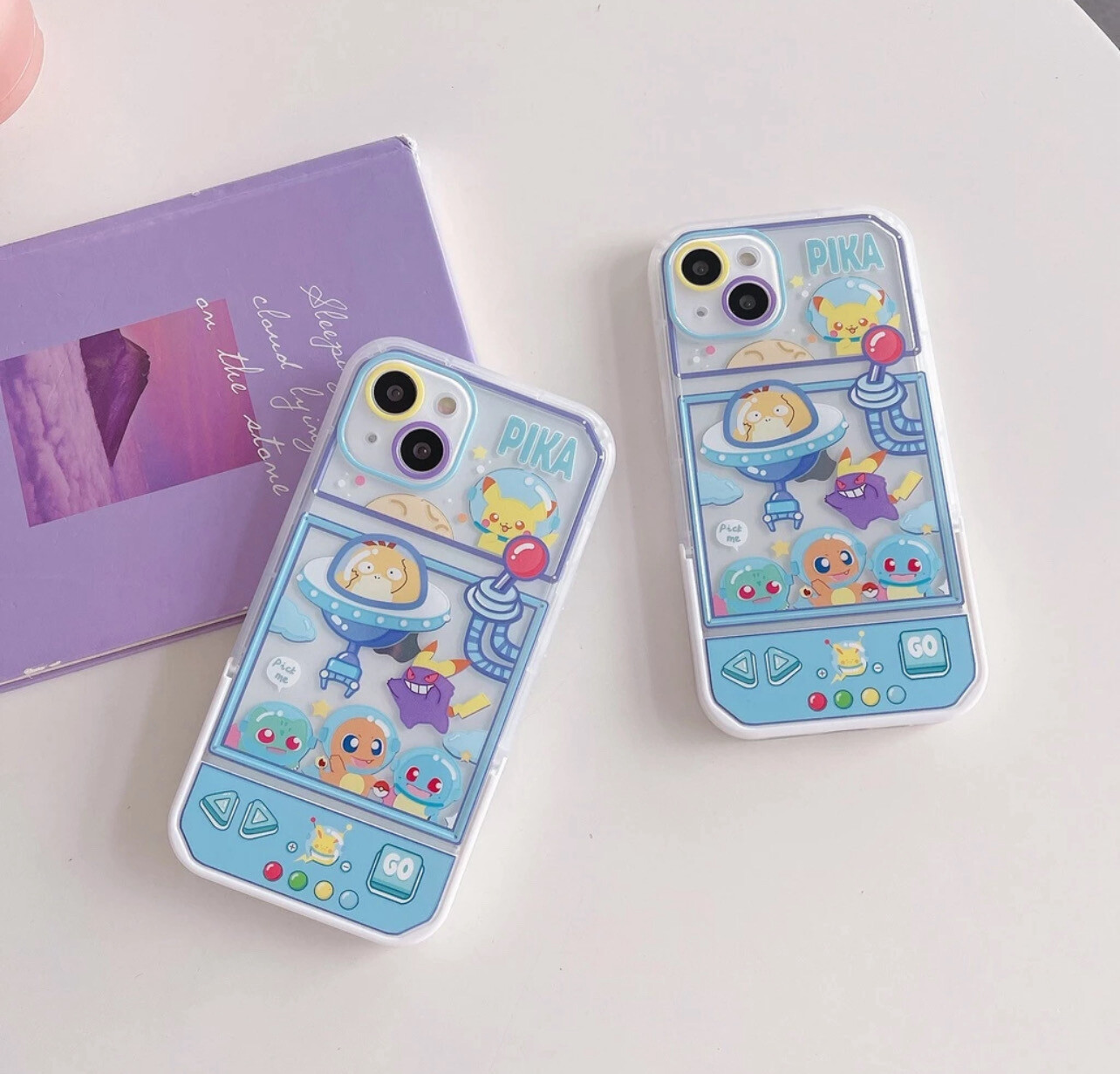 New cartoon Pokémon family folding stand Phone Case Suitable for iPhone11 xs Max 7P/8Plus/12pro/13/pro max case (😍Mix Buy 2pcs)