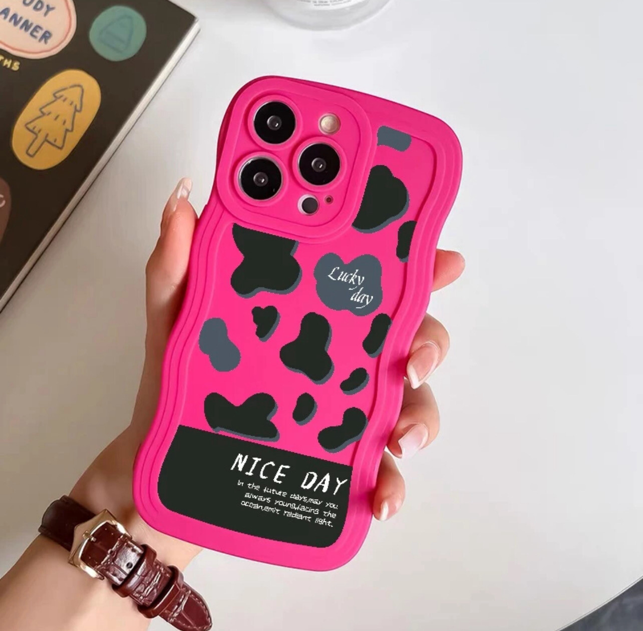 ￼Suntaiho Fashion Trend Personality Zebra Print Silicone Bumper Soft Case Suitable for iPhone 14 12 13 11 Pro Max XS X XR XS Max 7 8 Plus Shockproof Cover(💋Mix Buy 3pcs)
