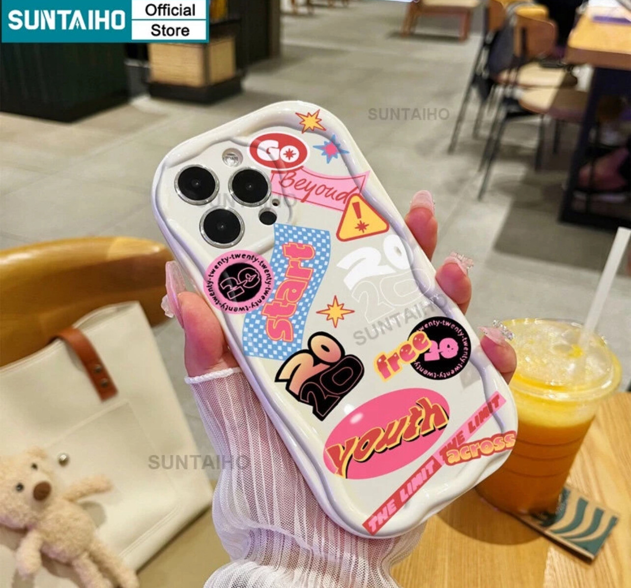 ￼Suntaiho Shock Resistant Black And White Graffiti Full Coverage Phone Case Phone Case Compatible for Iphone 14 13 12 11 Pro Max 7 8 Plus X XR XS(💋Mix Buy 3pcs)