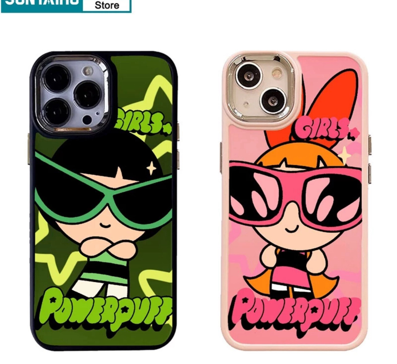 ￼Suntaiho Cartoon Lovely Couple Premium Soft Silicone Shockproof Protective Phone Case For Iphone 14 Pro Max 13 12 iPhone 11 Pro Max XS Max X Xr ip 8 Plus 7 Plus(💋Mix Buy 3pcs)