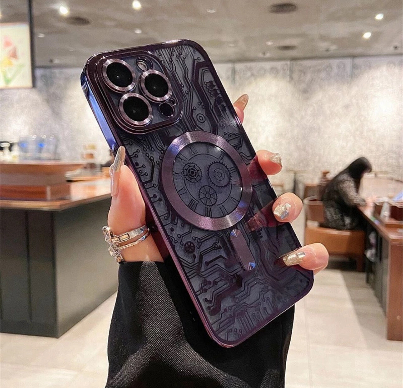 Luxury Wireless Charge Transparent Case For iPhone 14 13 12 11 Pro Max Plus Soft Magnetic Bumper Lens Protection Cover juncongshop 2pcs