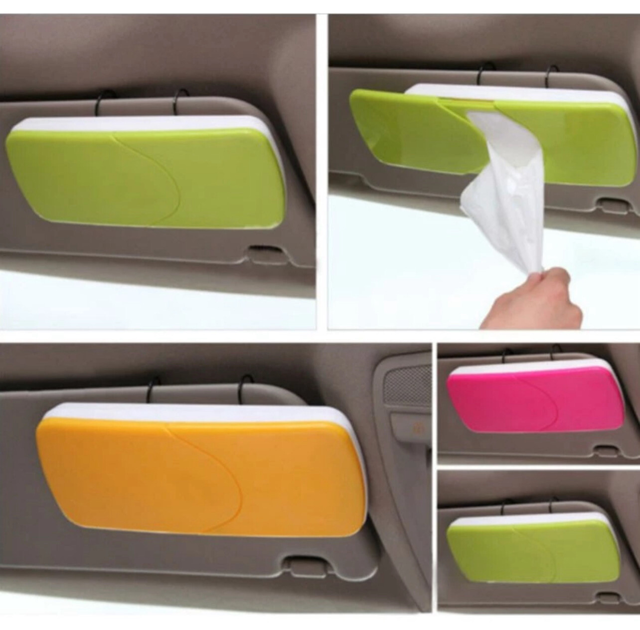 Car Sun Visor Tissue Box Tissue Case Baby Wipes Design Napkin Case Holder For All Car Sun Visor Sizes 2pcs