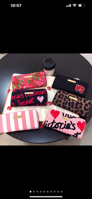 VICTORIA&#39;S secret women PU Long Zip Wallet ，Multi Card Wallet