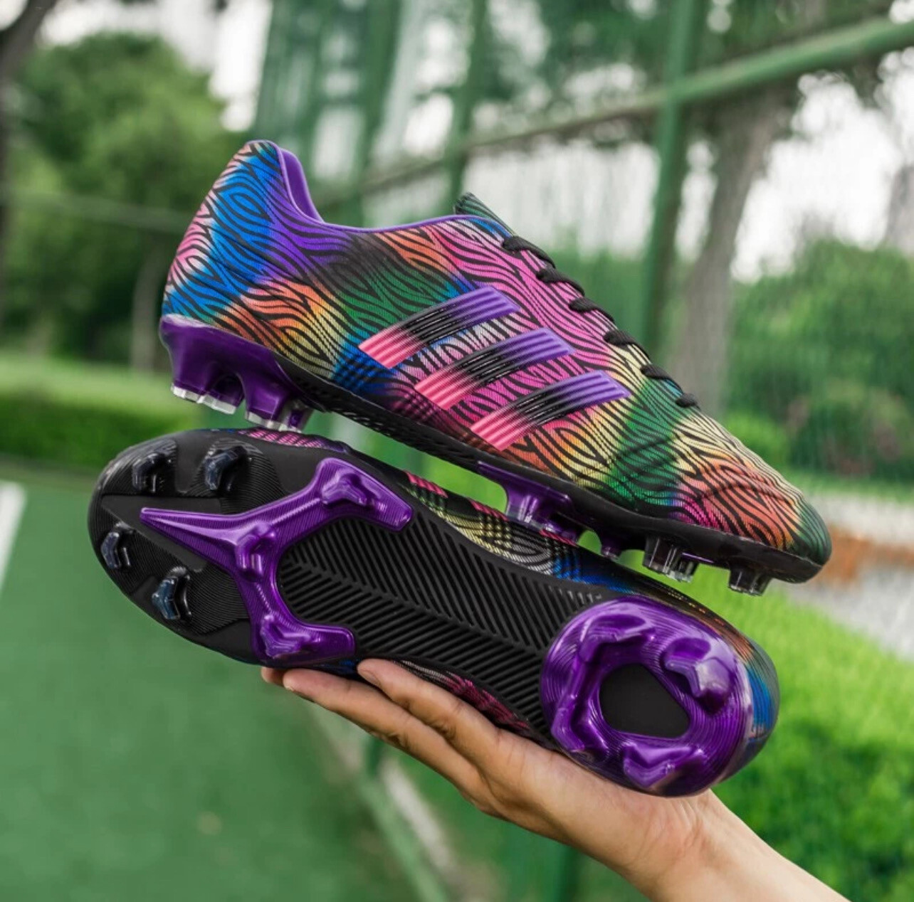 Ready Stock Size 35-44 Men Women Soccer Boots football shoes Outdoor lawn indoor football soccer shoes Sports Shoes