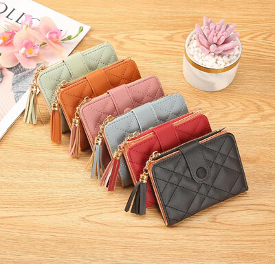 New Embroidery Short Wallet Korean Style Bifold Card Holder 3pcs 💋Promo💋