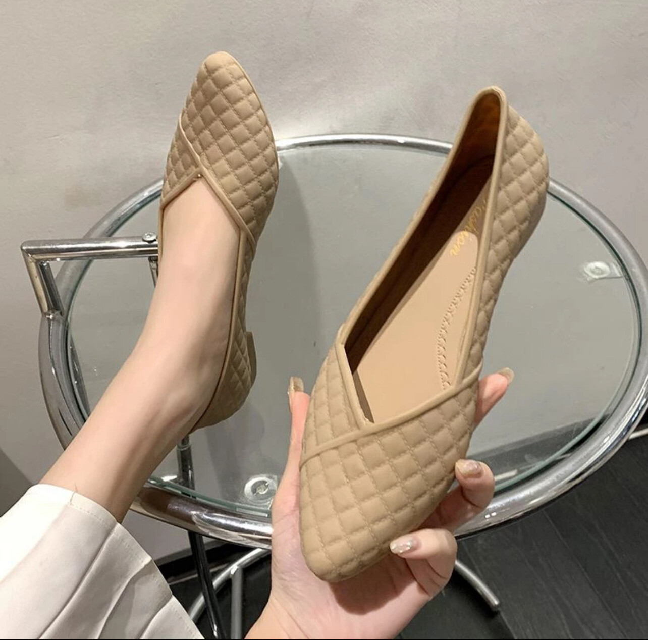 ￼Korean Style Women&#39;s Pointed Toe Sandals Casual Soft Bottom Flat shoes