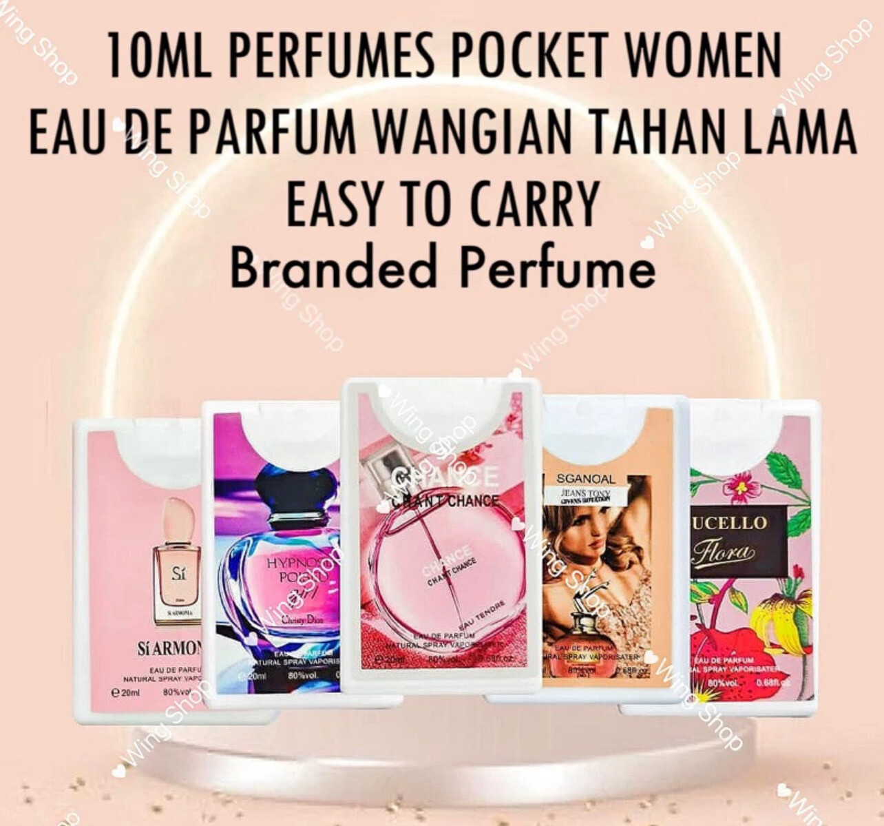 20ML Pocket Perfume Travel Size Purse Perfume Mini Perfume Women Perfume Tester Minyak Wangi Kecil Fragrance Perfume 6pcs